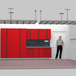 Red Cabinets Garage Tulsa